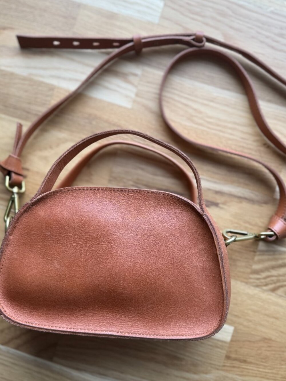 Madewell The Sydney Zip-Top Crossbody Bag - Burnished Caramel